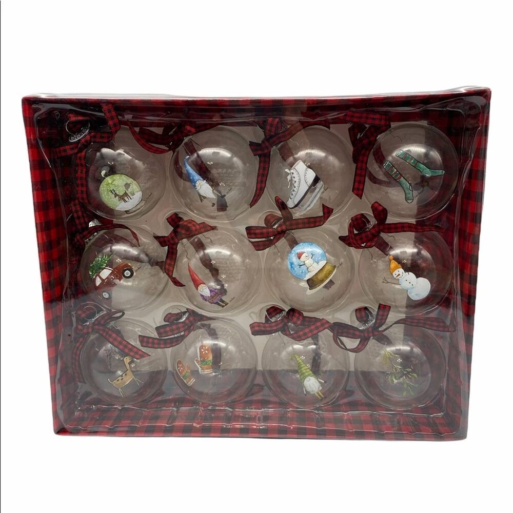 Rae Dunn Hand Painted Ornaments Set of 12